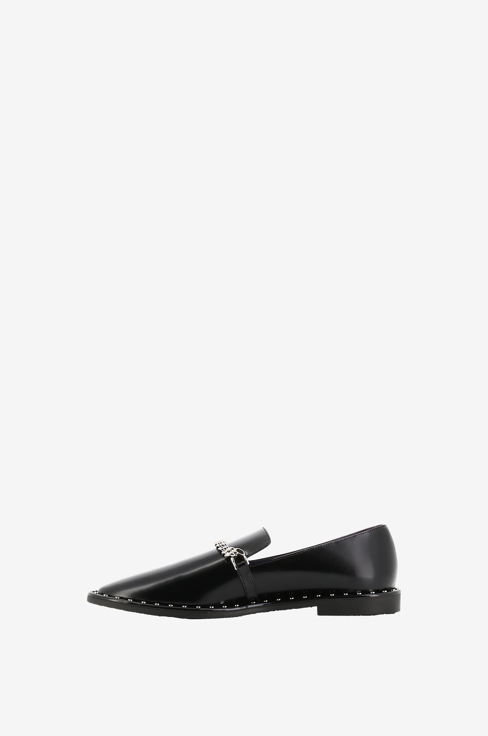 STELLA McCARTNEY Falabella shiny faux fur loafers Women BLACK 3