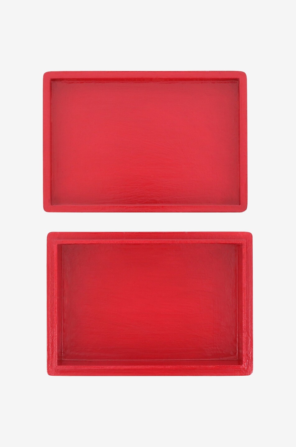 CAROLINE DE BENOIST Kleine rechteckige Schachtel Fleur Blanche Haus ROT 2