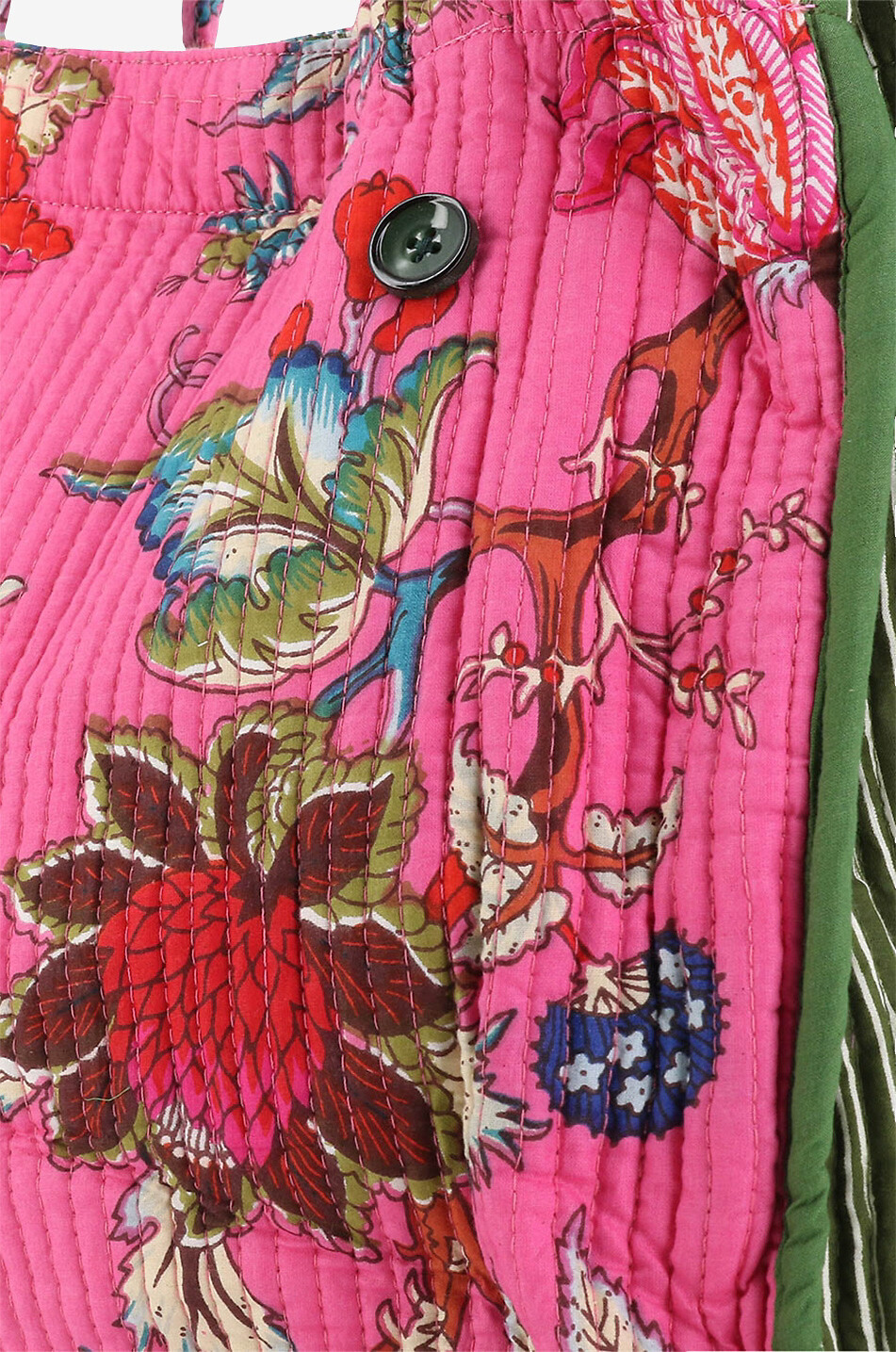 CAROLINE DE BENOIST Gesteppter Baumwollshopper Floral Rose Haus ROSA 5