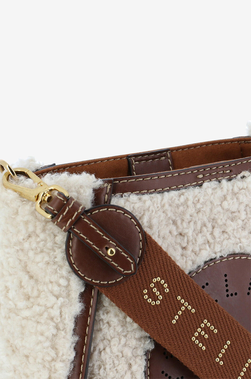 STELLA McCARTNEY Schultertasche Stella Logo Teddy Damen BEIGE 5