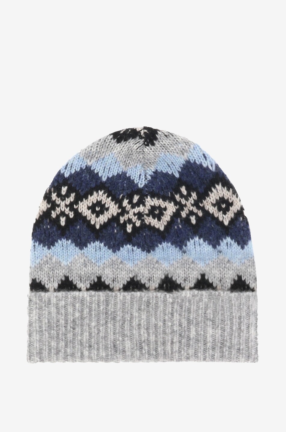 Chunky jacquard knit beanie