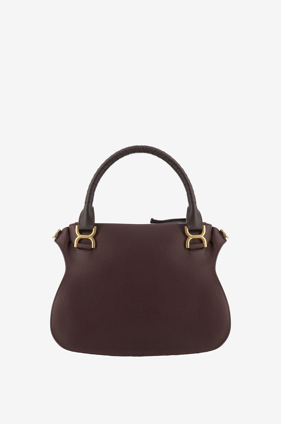 CHLOE Marcie Medium double carry grained leather bag Women PURPLE 3