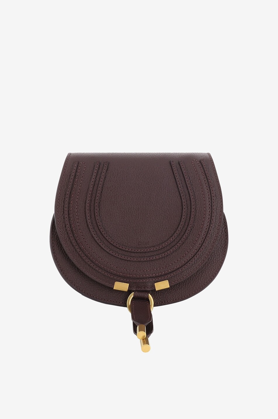 CHLOE Sac porté épaule en cuir grainé Marcie Small Femme VIOLET 1