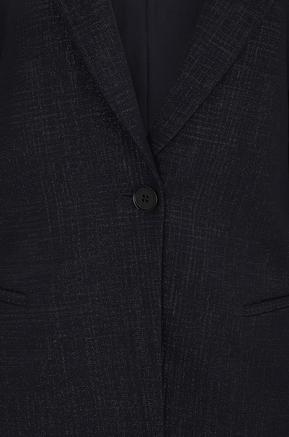 Blazer cintré en laine à carreaux scintillants