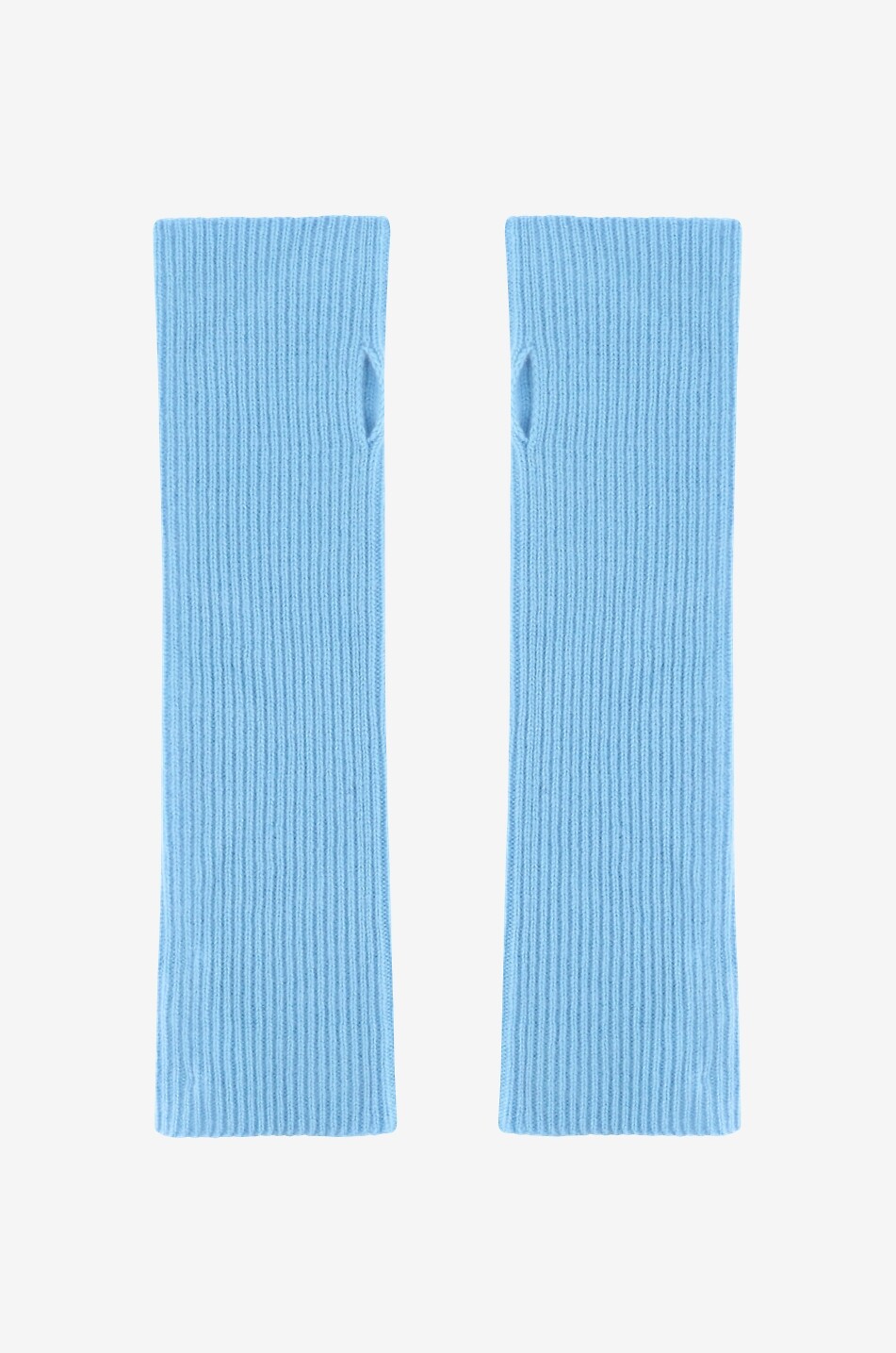 BONGENIE Gerippte fingerlose Handschuhe aus Kaschmir Damen BLAU 1