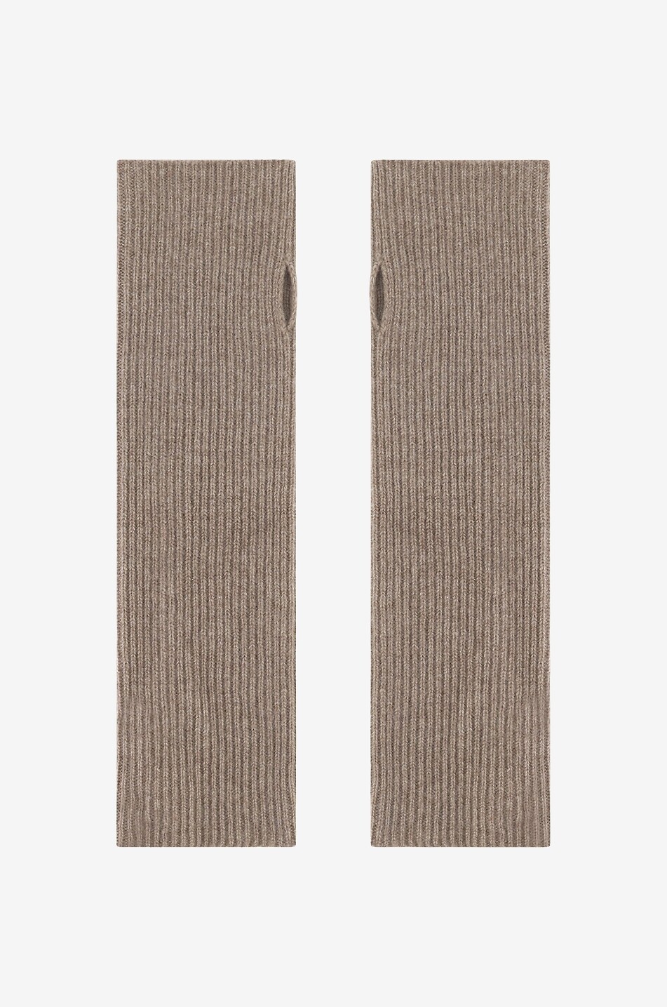 Gerippte fingerlose Handschuhe aus Kaschmir
