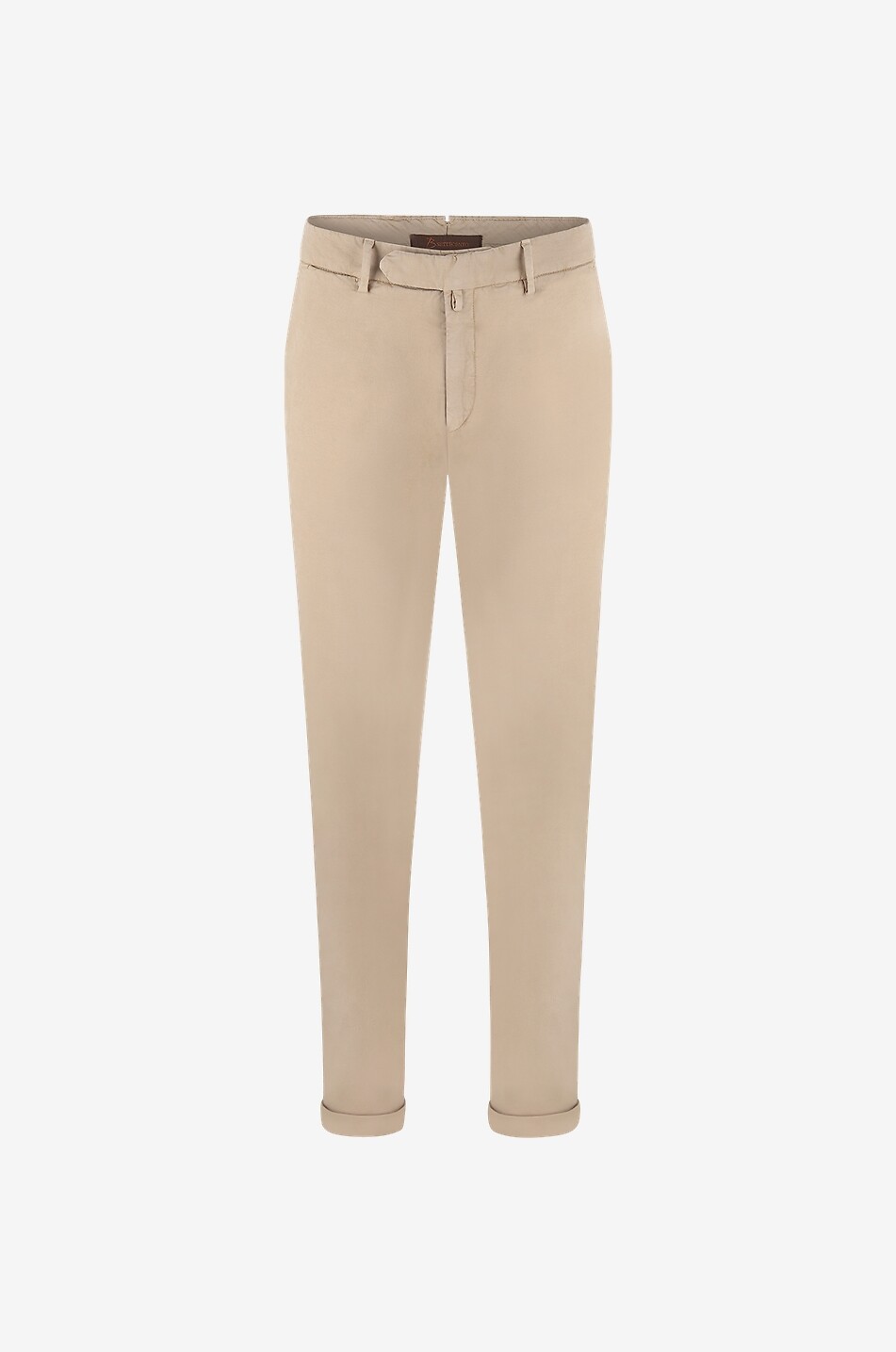 Pantalon chino slim en coton et laine