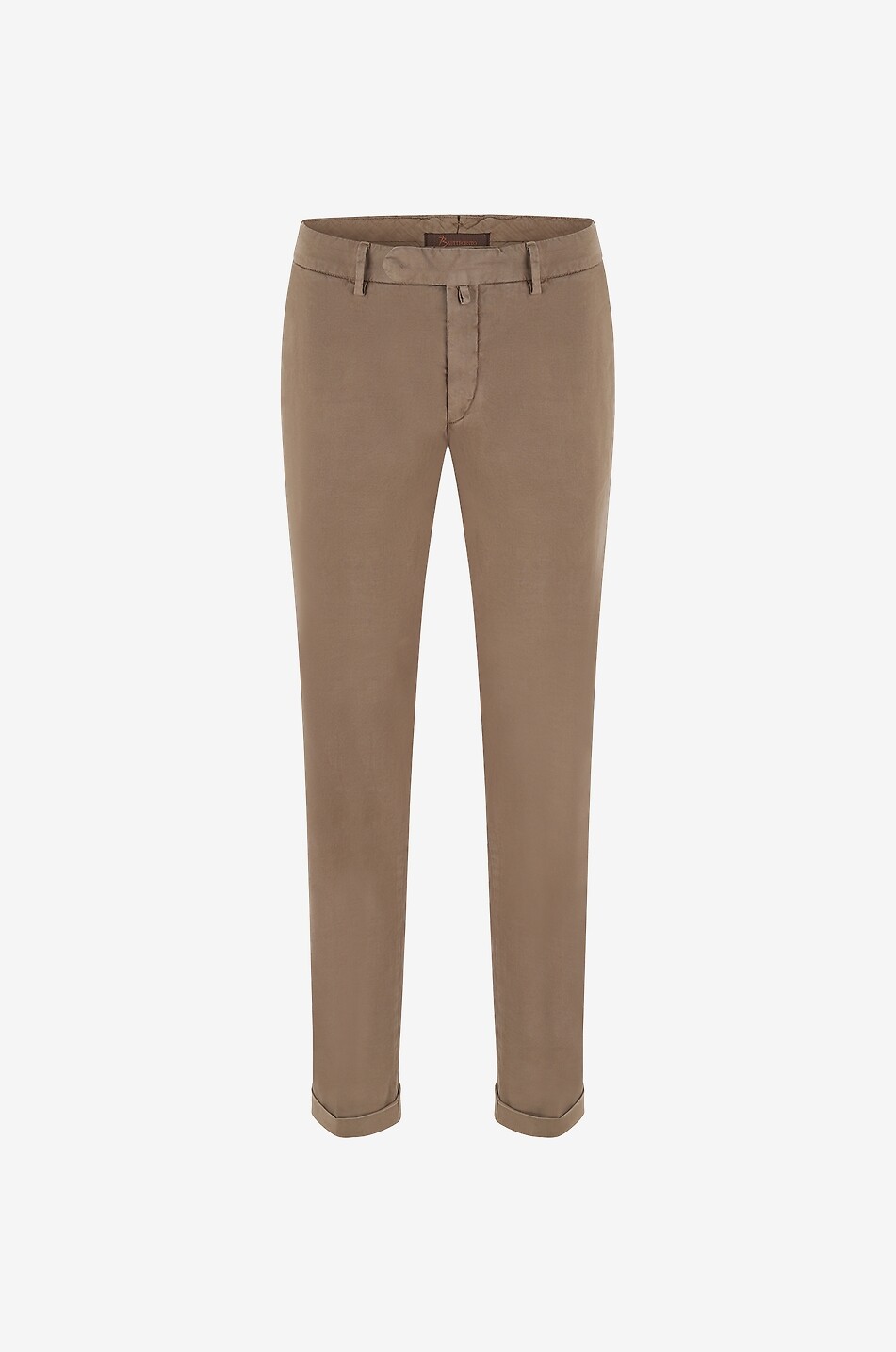 Pantalon chino slim en coton et laine