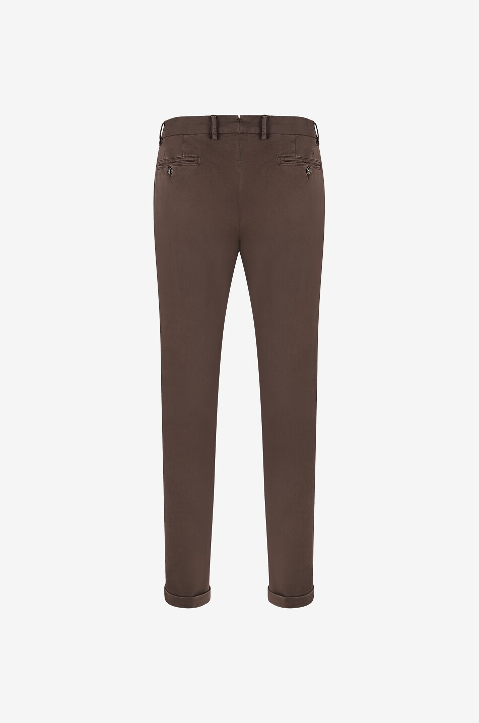 B SETTECENTO Slim fit cotton and wool chino trousers Men MEDIUM BROWN 2