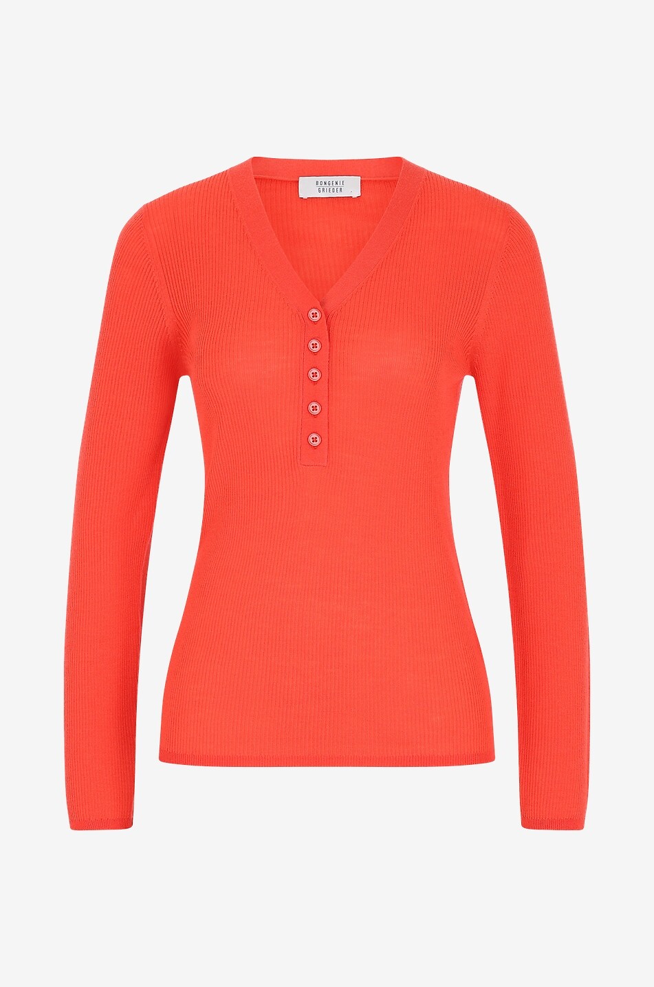 Pull chaussette à col V boutonné