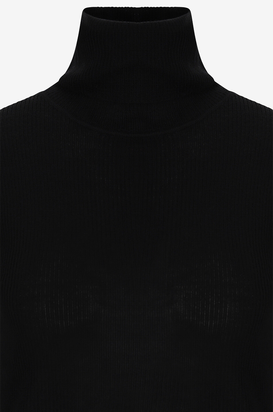 BONGENIE Feiner Rippstrick-Schlauchpullover mit Rollkragen Damen SCHWARZ 4