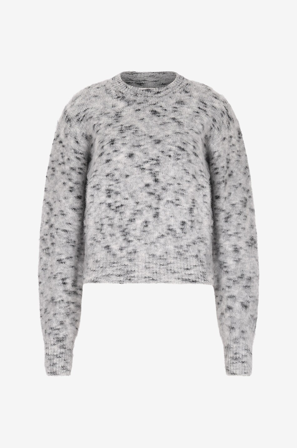 Flauschiger melierter Rundhalspullover Morena