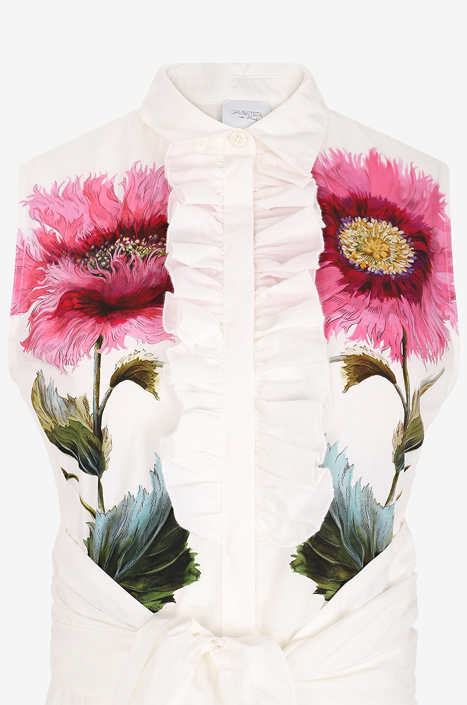 GIAMBATTISTA VALLI Langes ärmelloses Hemdkleid mit Print Botanic Blow Up Damen BUNT 3