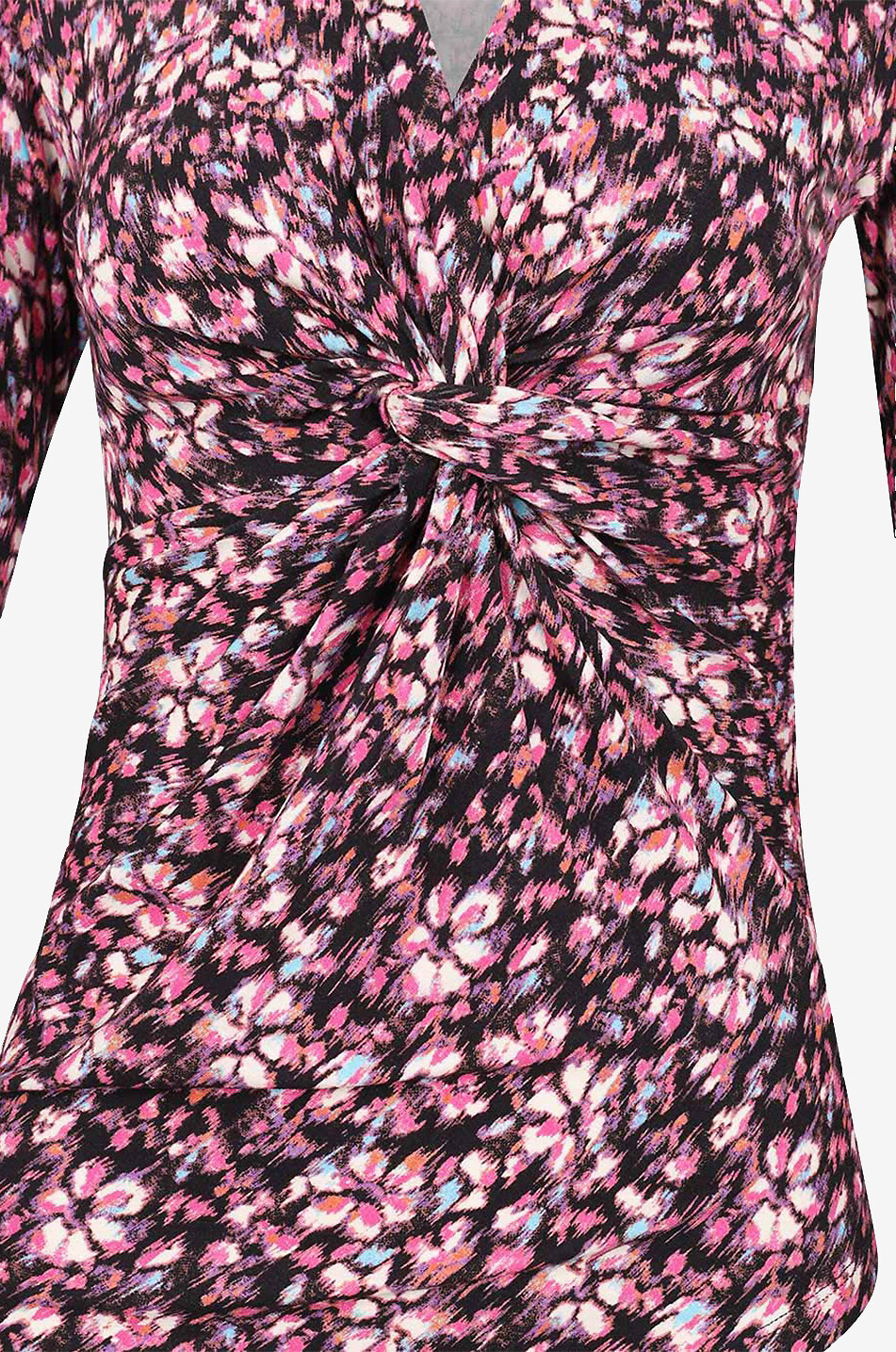 MARANT ETOILE Geblümtes schmales T-Shirt mit Knotdetail Lyss Damen ROSA 3