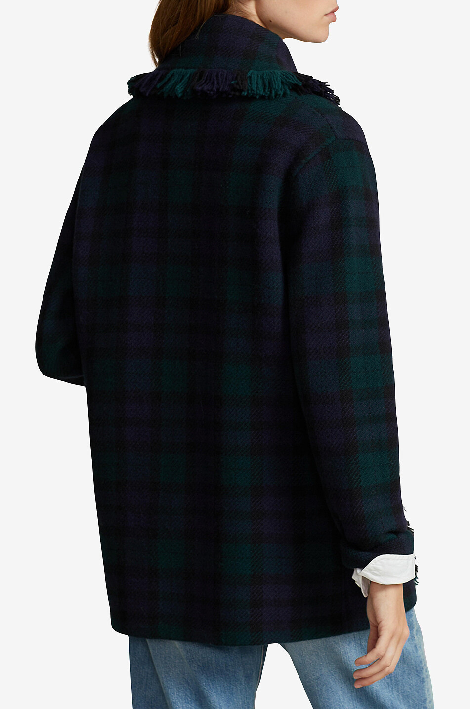 POLO RALPH LAUREN Blackwatch Plaid double-breasted wool blazer Women BLACK 3