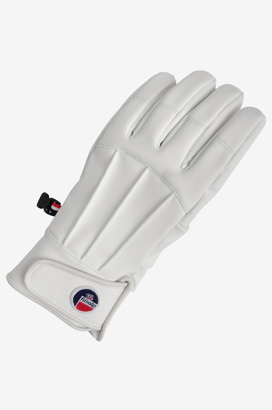 FUSALP Gants de ski en cuir et tissu technique Glacier Femme BLANC 3