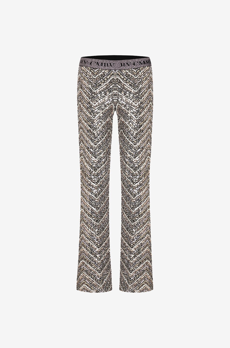 CAMBIO Pantalon évasé à zigzags et sequins Francis Femme MULTICOLORE 1