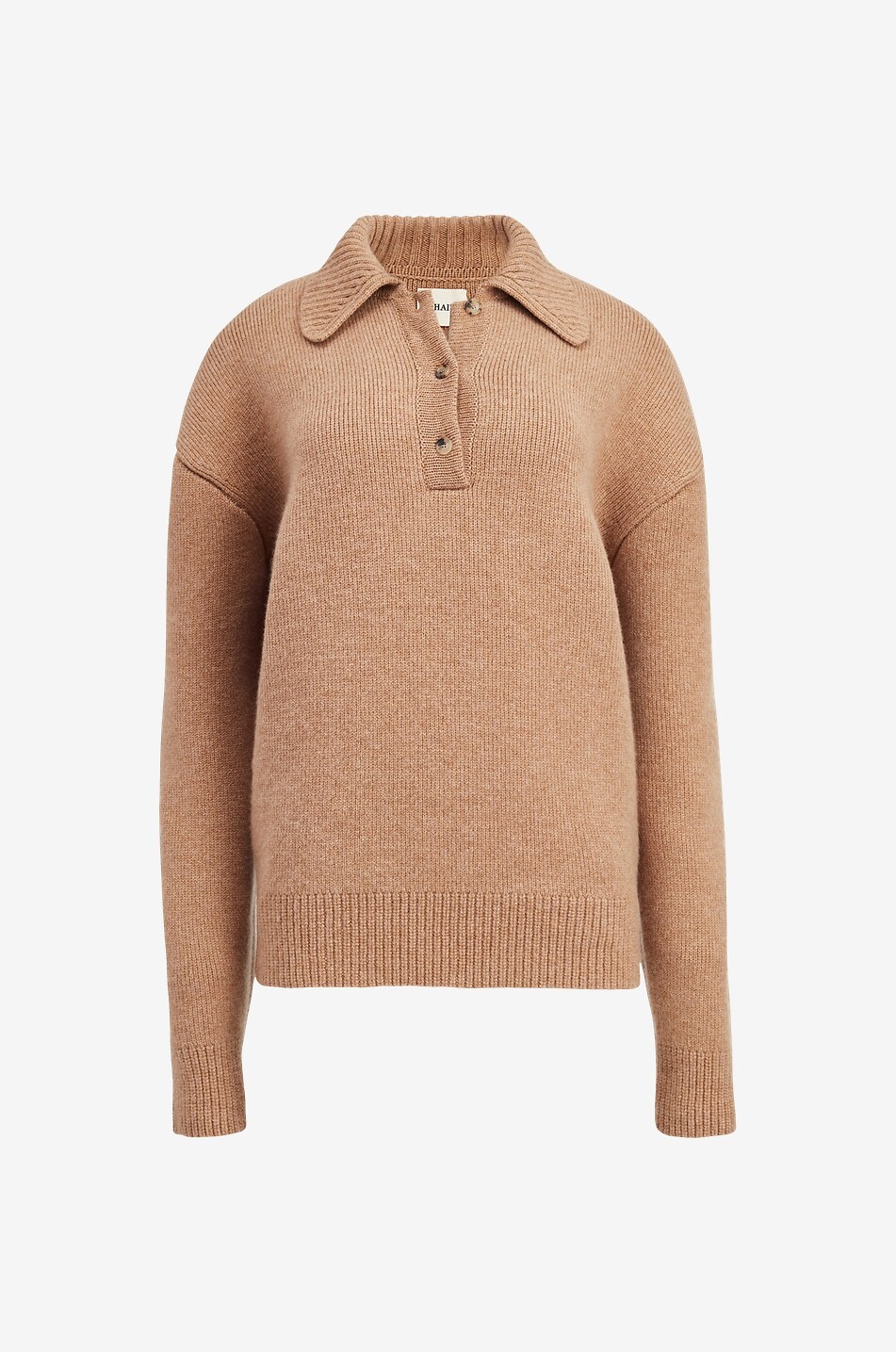 KHAITE Polo-Pullover aus Kaschmir The Bristol Damen KAMELFARBEN 1
