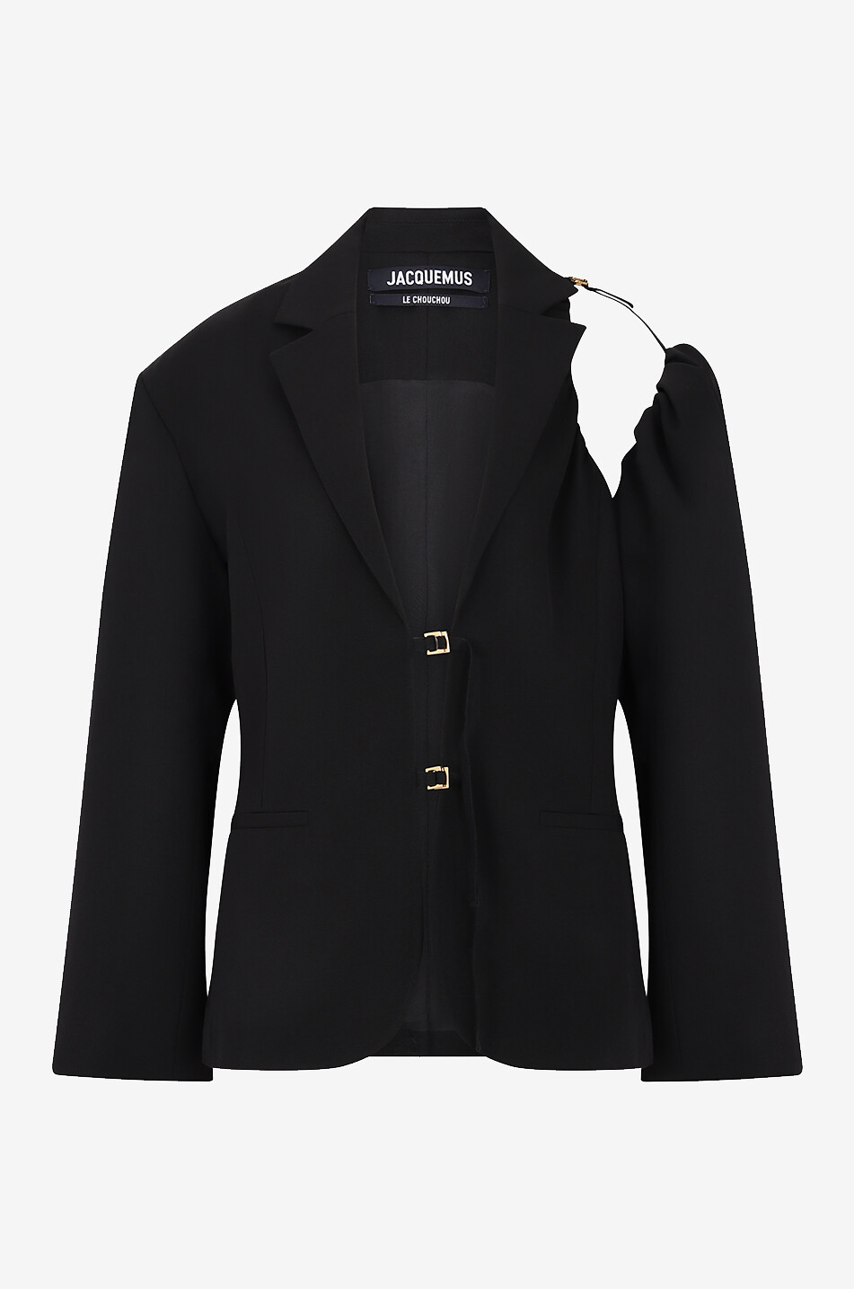JACQUEMUS Blazer déstructuré en laine La Veste Galliga Femme NOIR 1