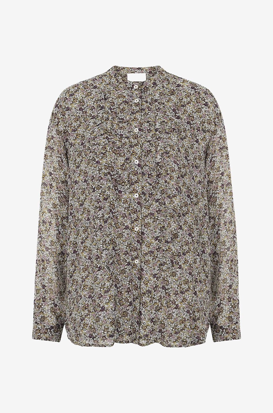 Geblümte Crêpe-Bluse mit Rüschen Phila