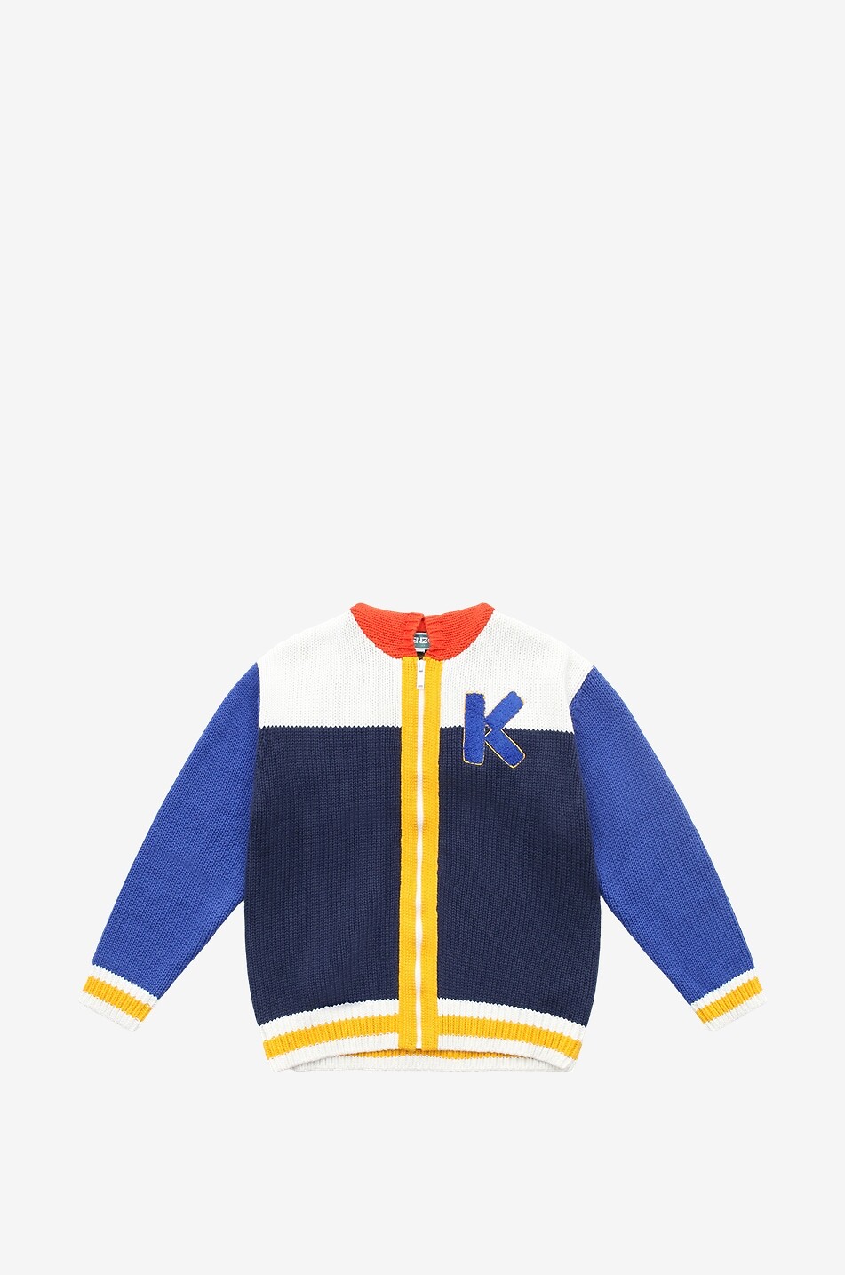 Cardigan à capuche en coton et laine garçon K Varsity