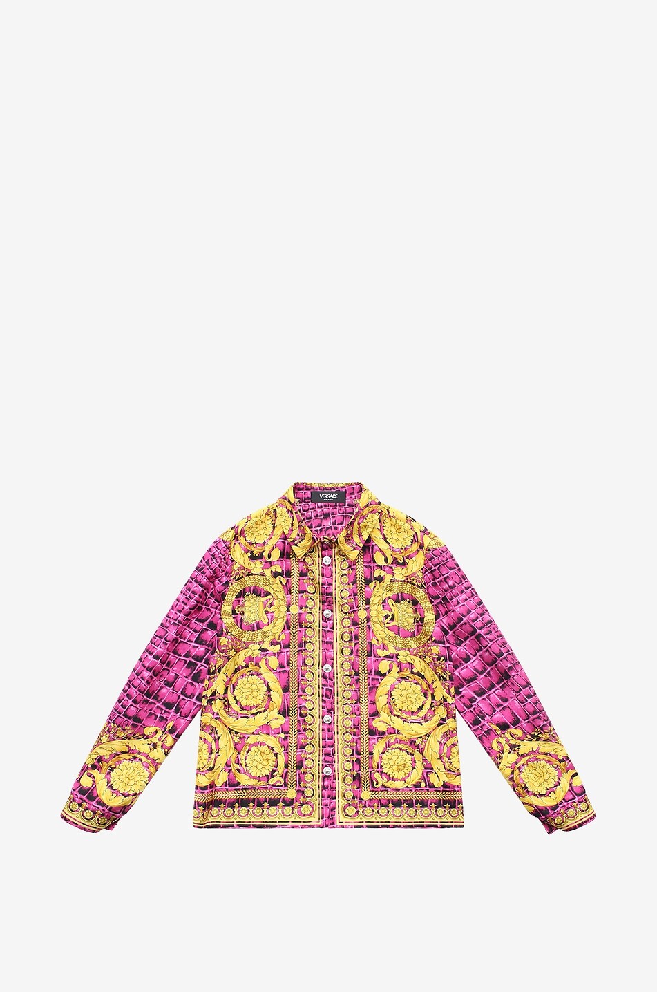 Baroccodile girl's silk twill shirt