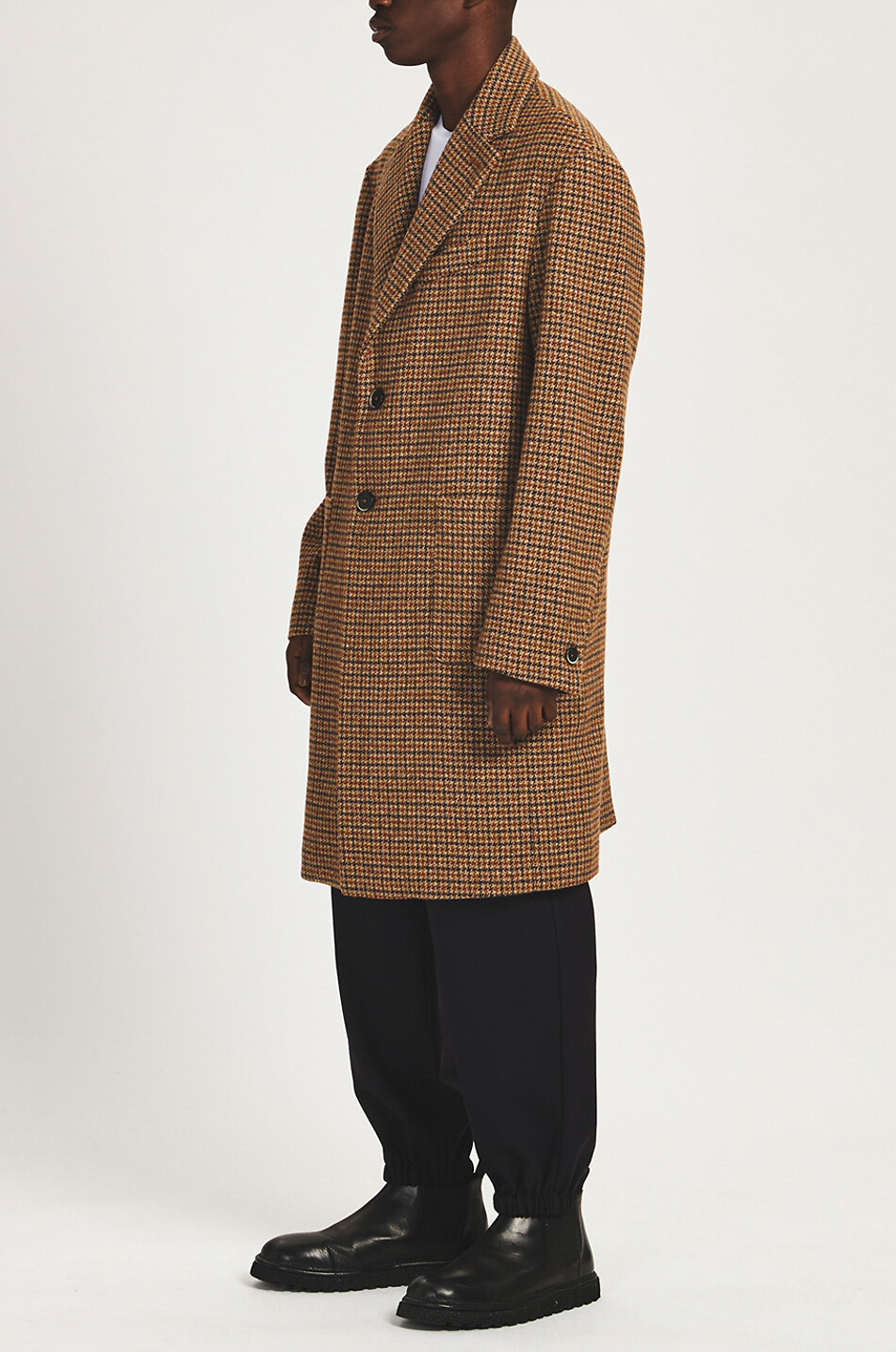 Dreiviertelmantel mit Hahnentrittmotiv Baron