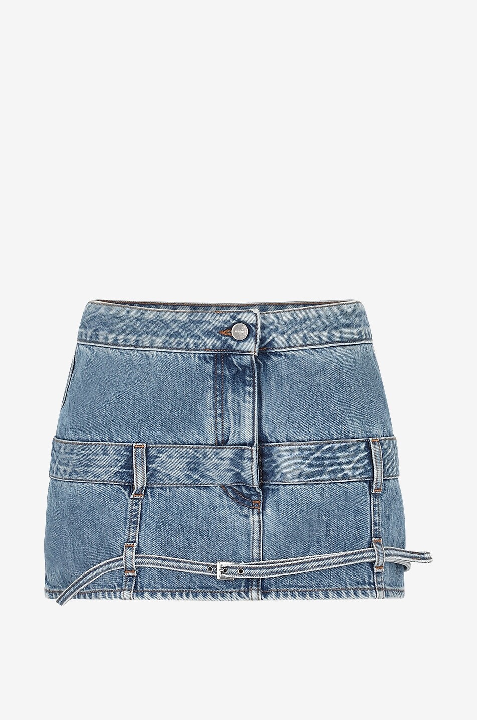 Minijupe en denim délavé La Mini de Nîmes Criollo