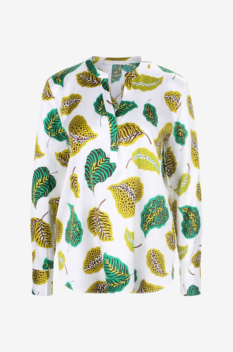 Langärmelige Bluse aus Seide