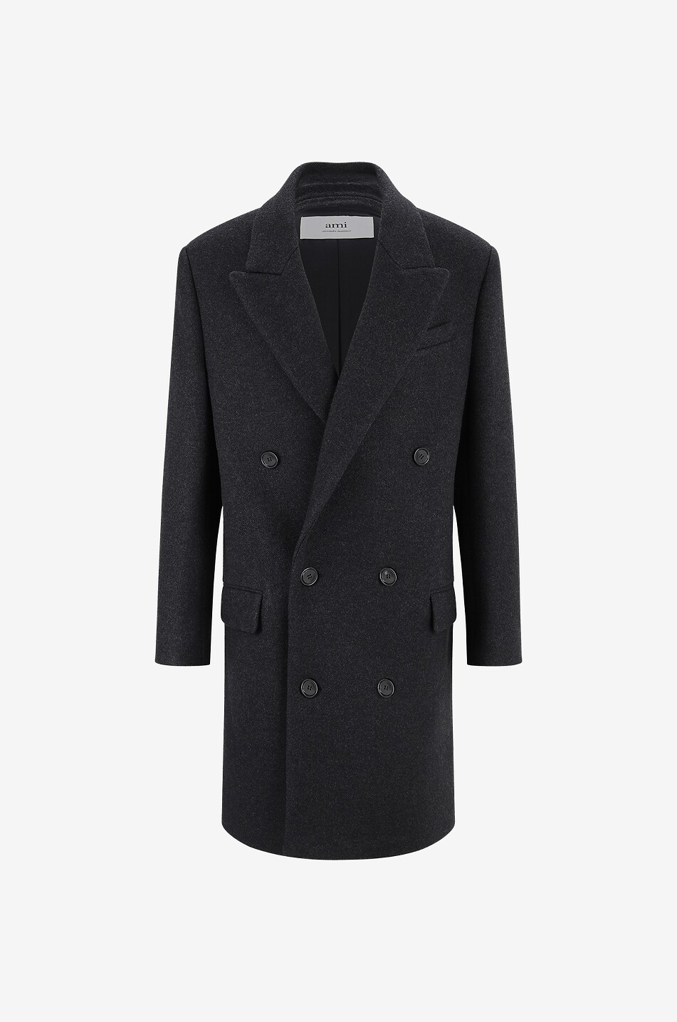 Manteau à boutonnage double en laine