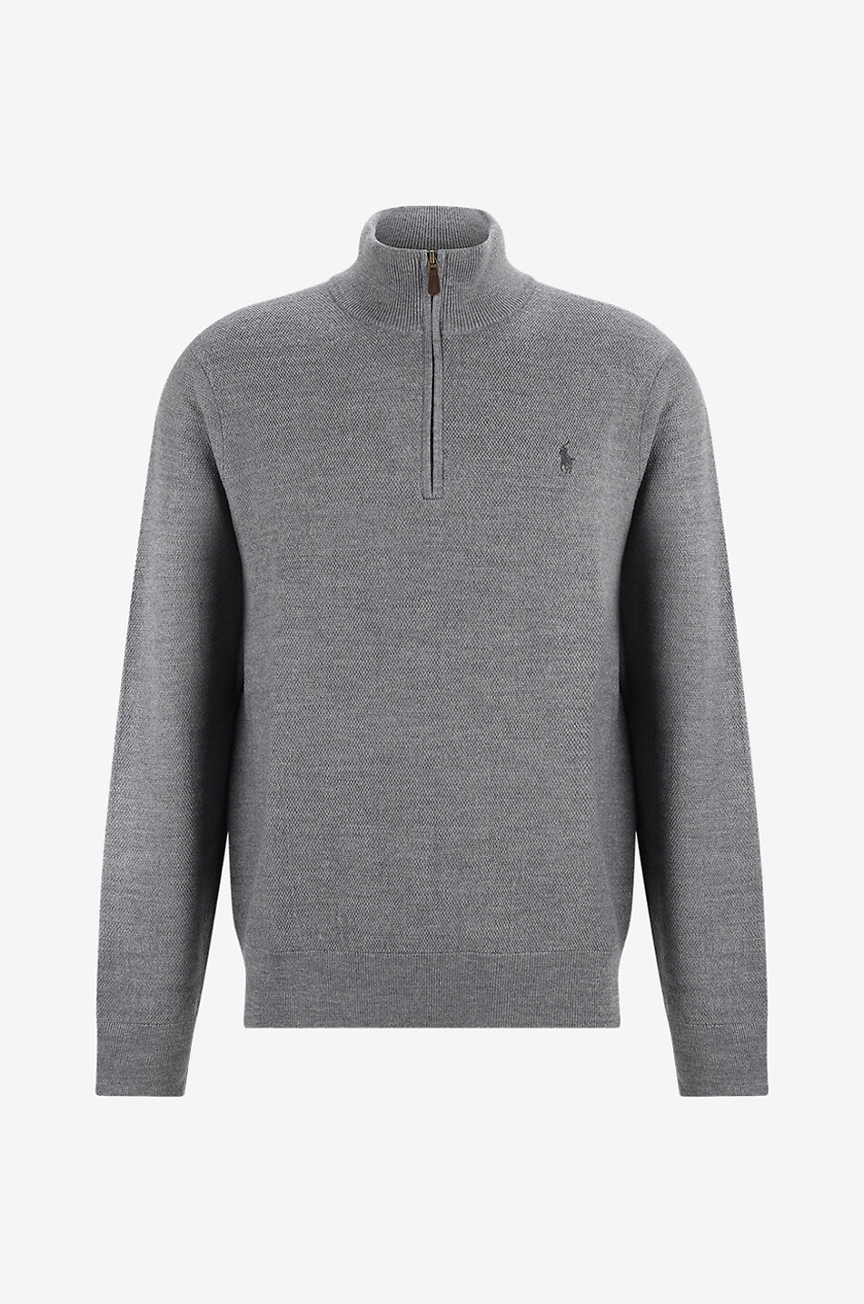 Pony fine washable wool quarter-zip jumper
