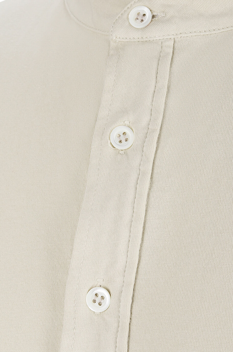 Langarm-T-Shirt mit geknöpftem Mandarinkragen Dabon