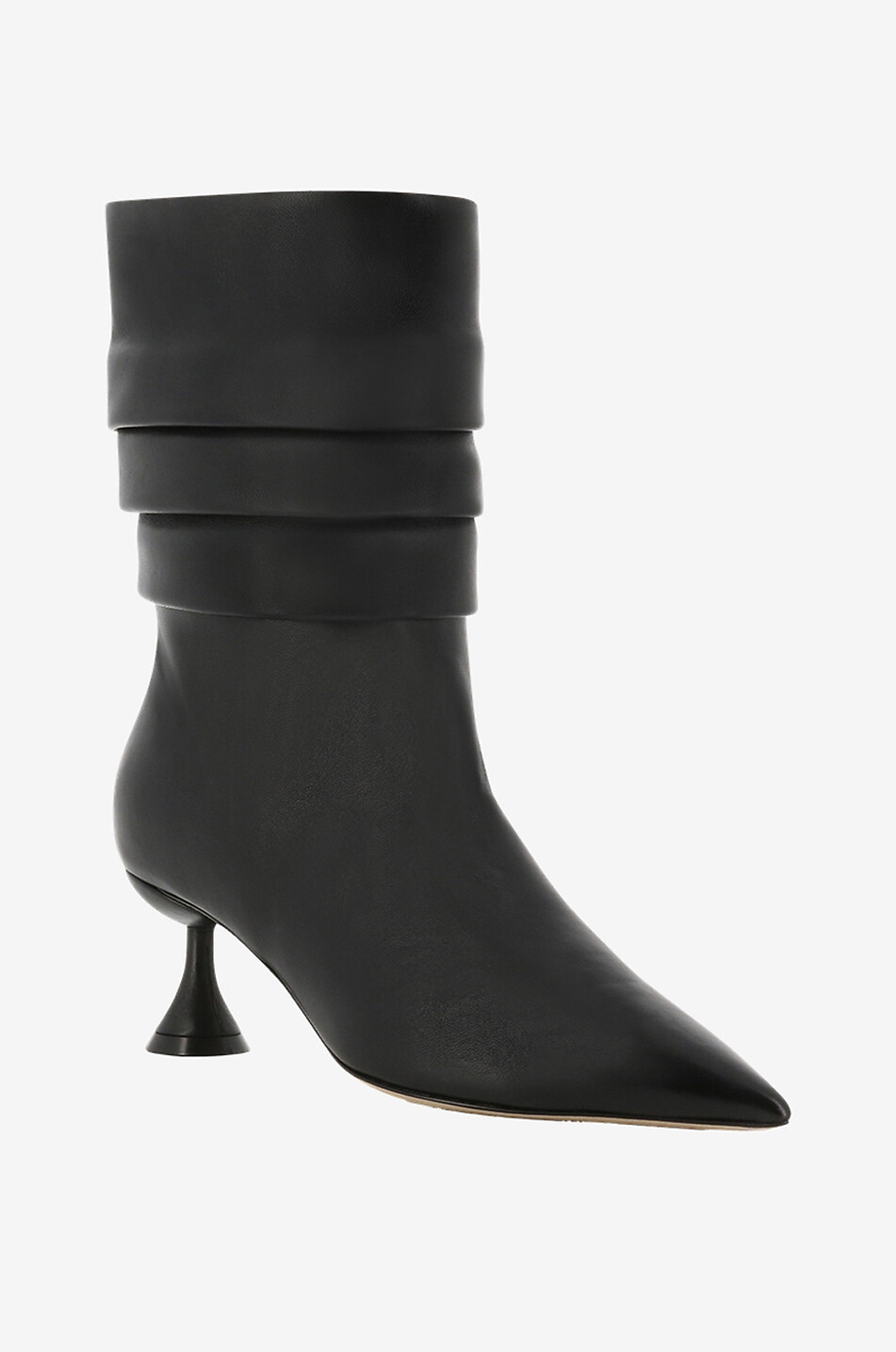 Leather heeled ankle boots