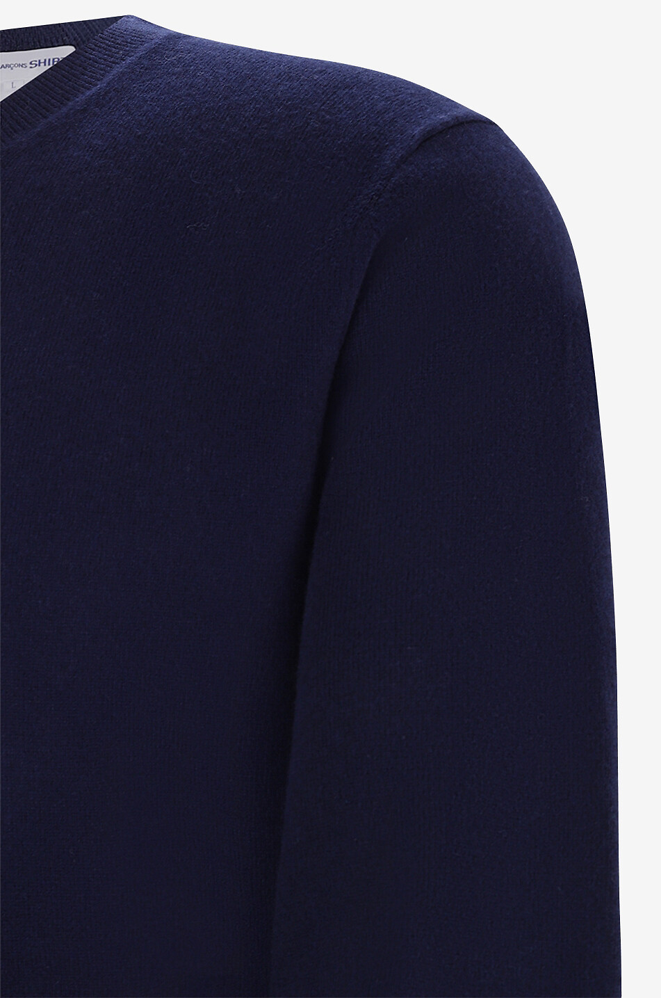COMME DES GARCONS SHIRT Feiner Rundhalspullover aus Wolle Herren DUNKELBLAU 3