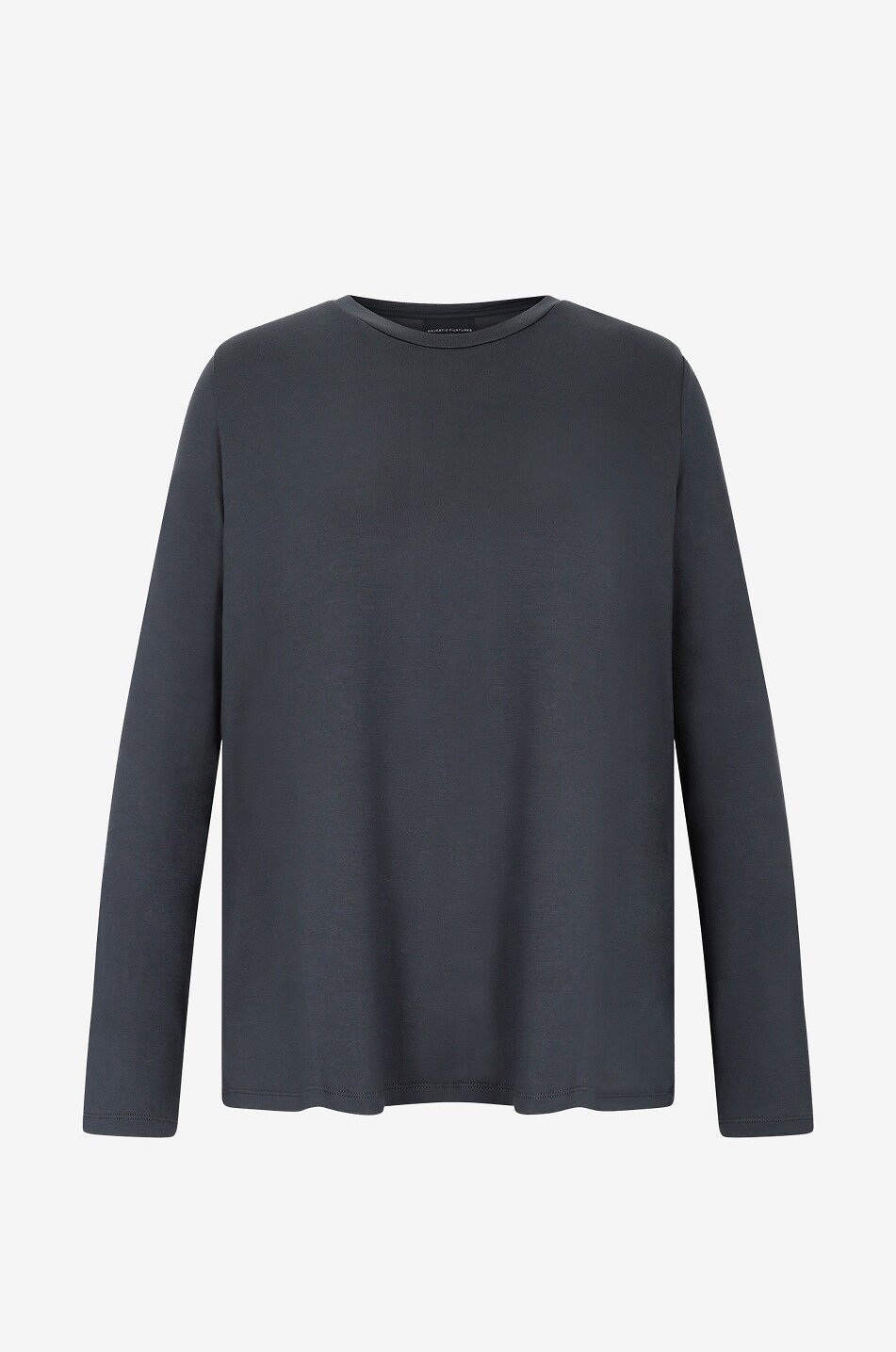 MAJESTIC FILATURES Viscose long-sleeved T-shirt Women DARK GREY 1