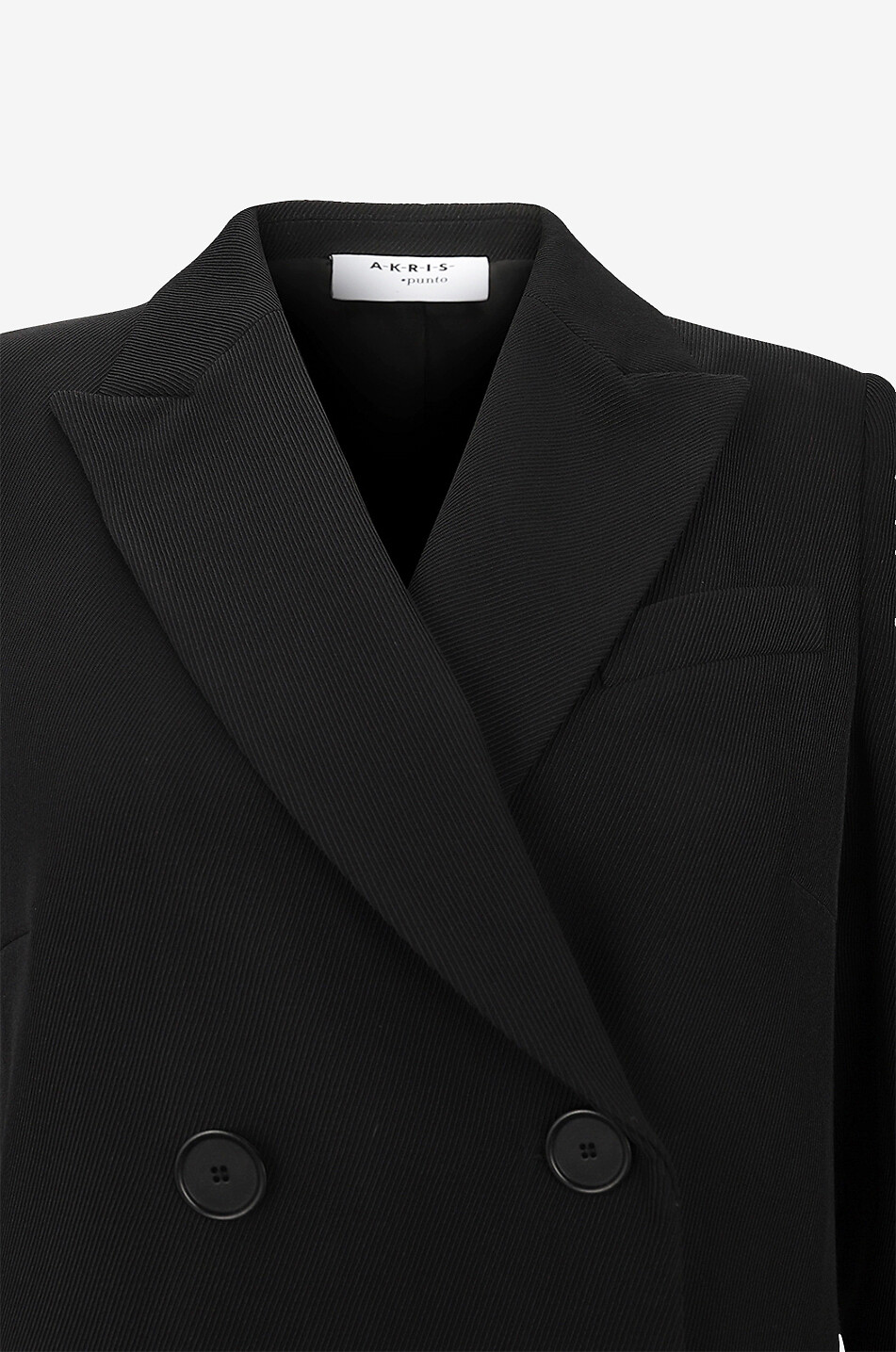 AKRIS PUNTO Blazer à boutonnage double en gabardine de laine Femme NOIR 3