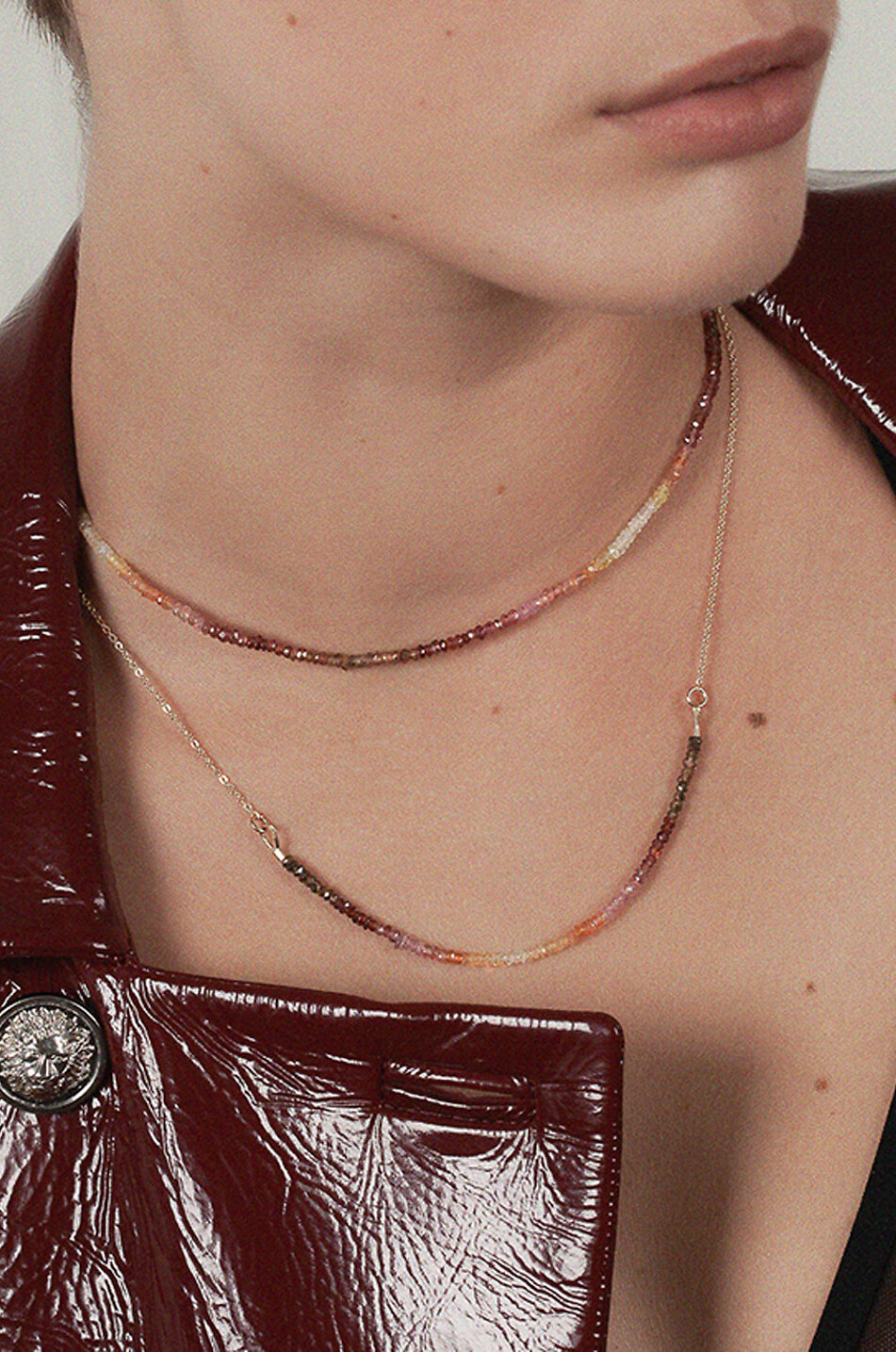ATELIER PAULIN Collier doré Nonza Saphir Fauve Femme MULTICOLORE 3