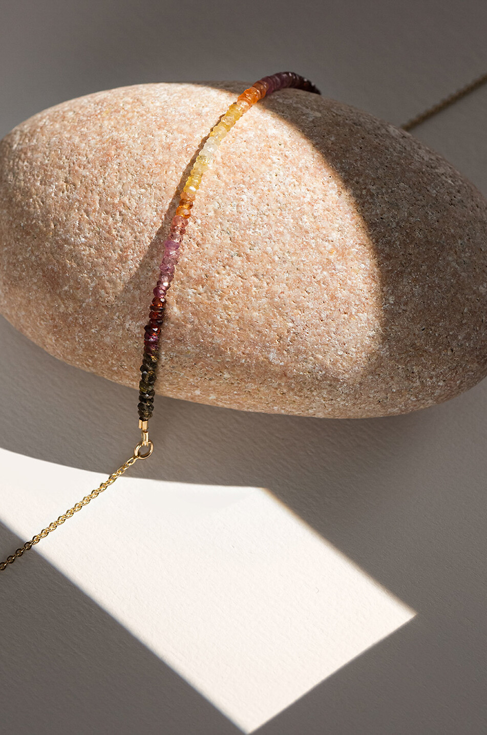 ATELIER PAULIN Collier doré Nonza Saphir Fauve Femme MULTICOLORE 5