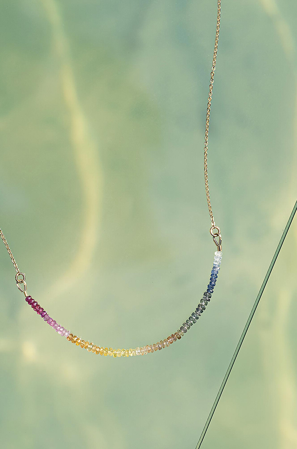 Goldkette mit Saphiren Nonza Rainbow