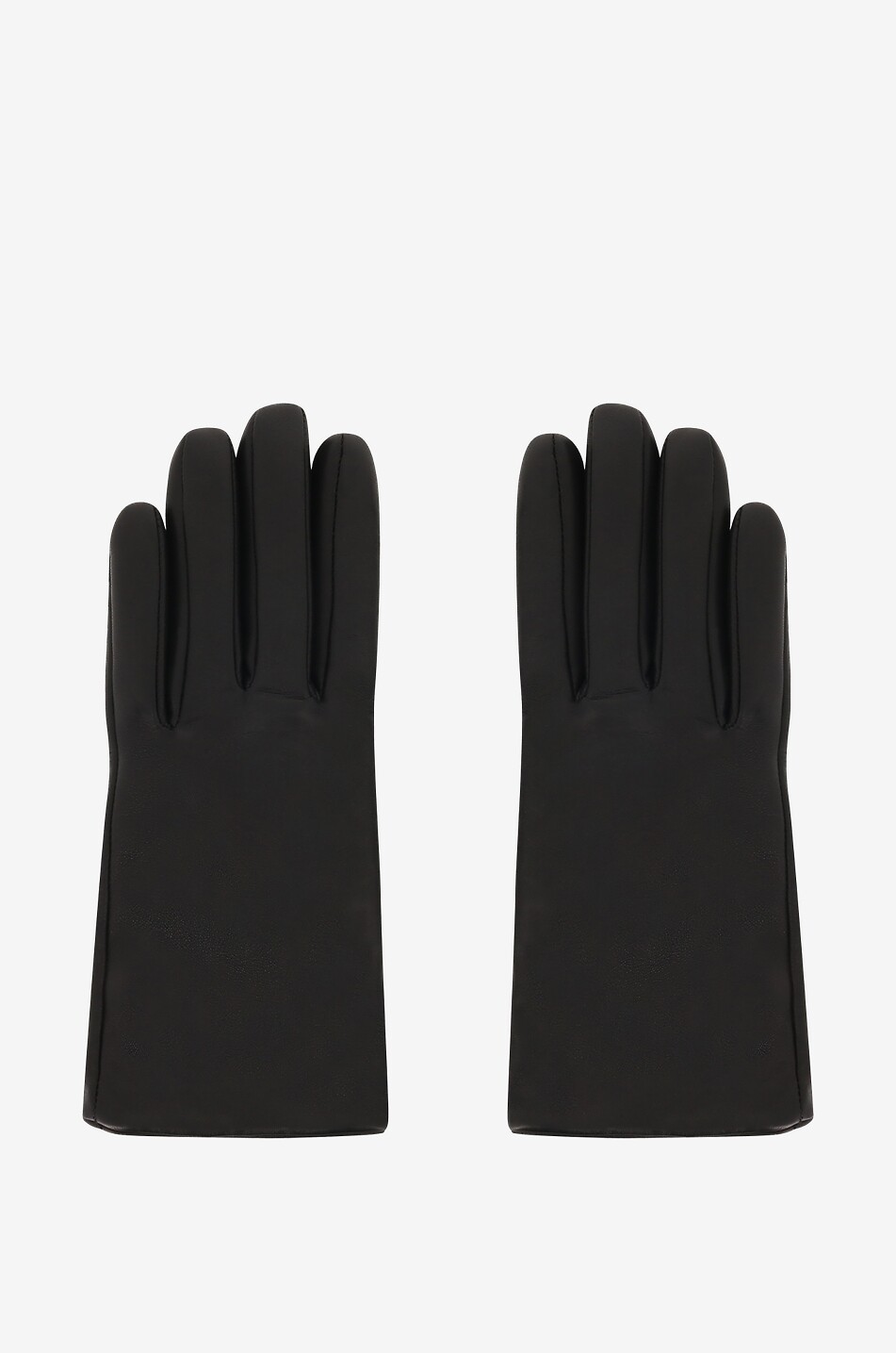 SAINT LAURENT PARIS Cassandre nappa leather gloves Women BLACK 1