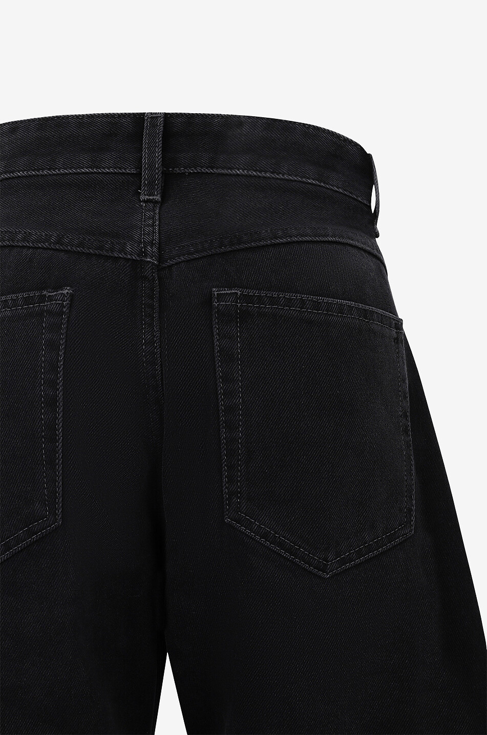 MM6 Cotton wide-leg jeans Women BLACK 3