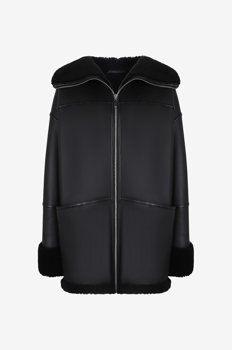 Lamb leather coat