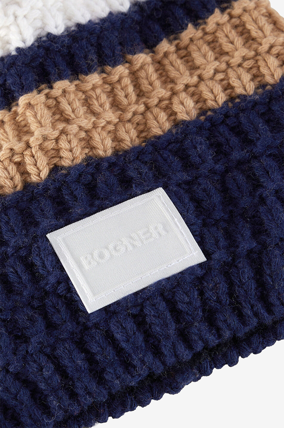 BOGNER Nola striped children's beanie Unisex BLUE 3