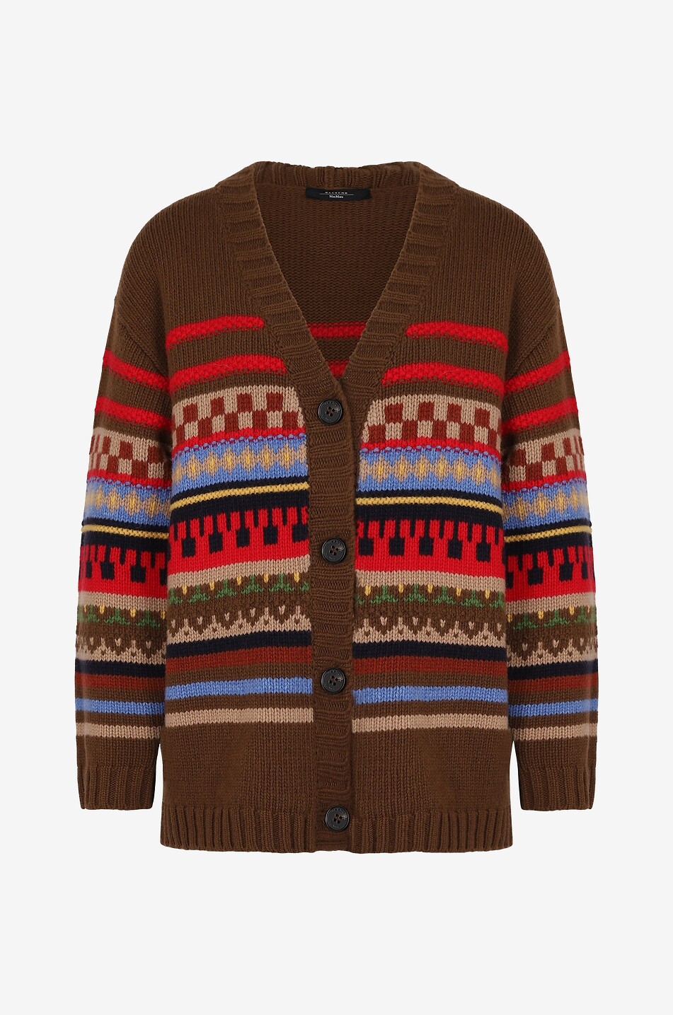 WEEKEND MAX MARA Cardigan en laine vierge Centro Femme VERT 1