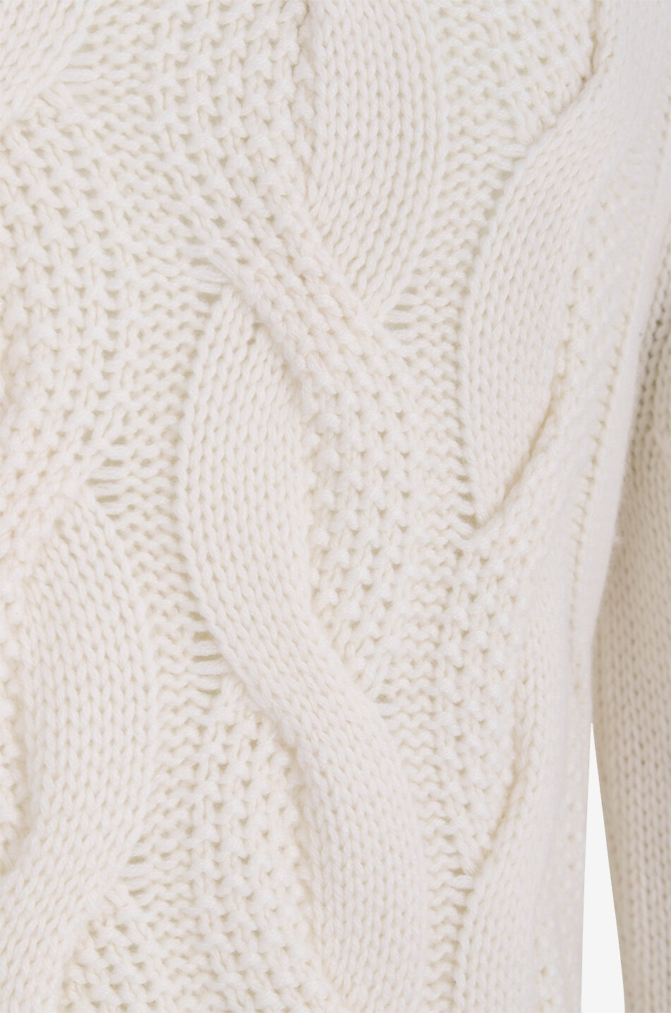 GRAN SASSO Dicker Kaschmir-Zopfstrickpullover mit Rollkragen Herren CREMEFARBEN 4