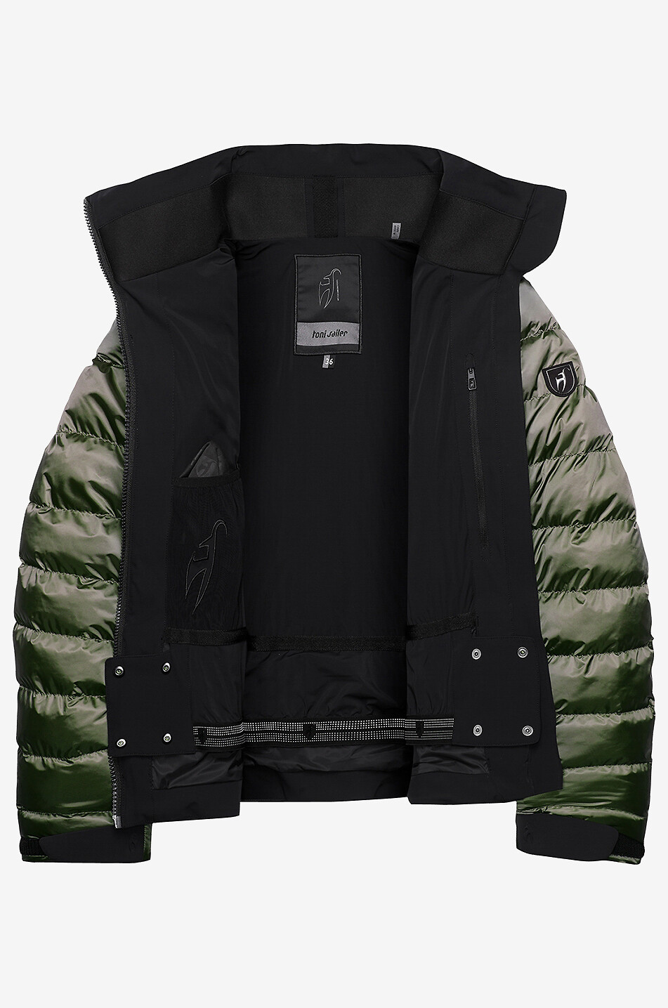 TONI SAILER Caytlyn Splendid shiny quilted ski jacket Women DARK GREEN 6