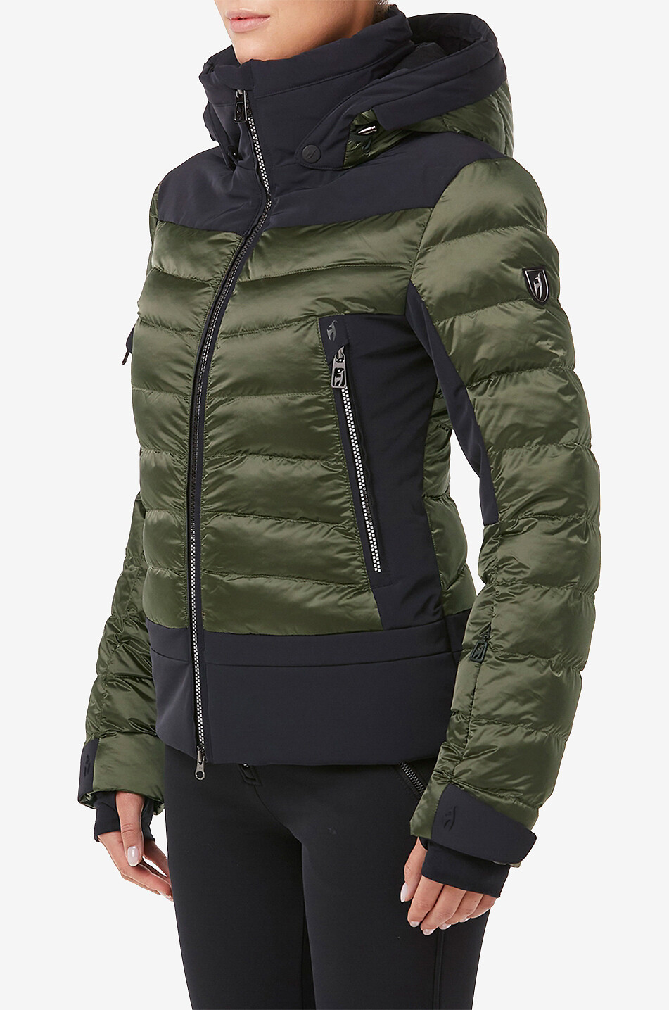 TONI SAILER Caytlyn Splendid shiny quilted ski jacket Women DARK GREEN 3