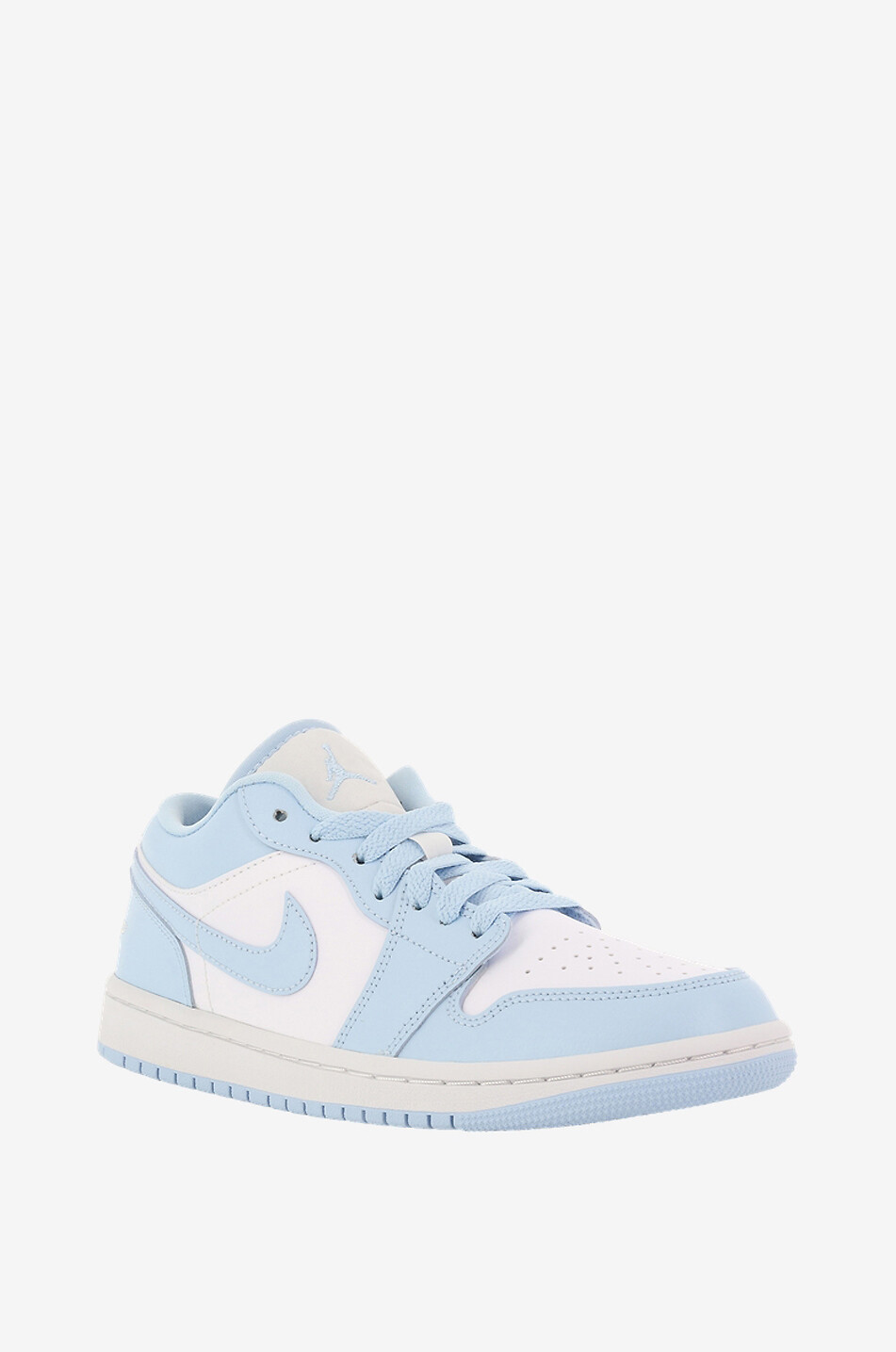 Niedrige Schnürsneakers Air Jordan 1 White/Ice Blue