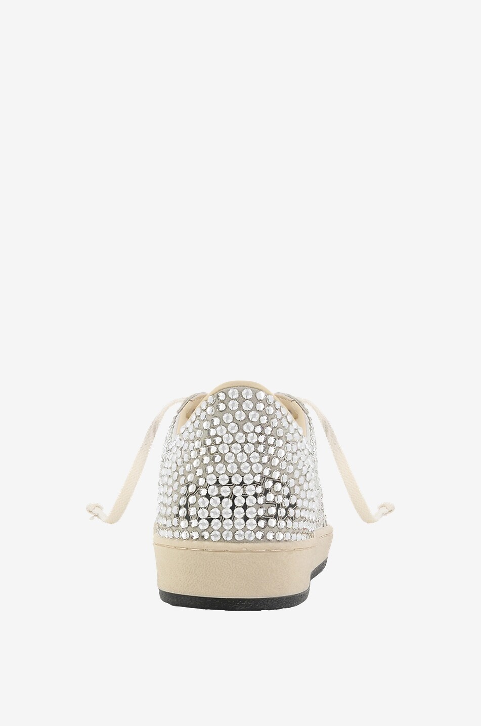 GOLDEN GOOSE Baskets basses à lacets recouvertes de cristaux Ball Star Femme ARGENT 4