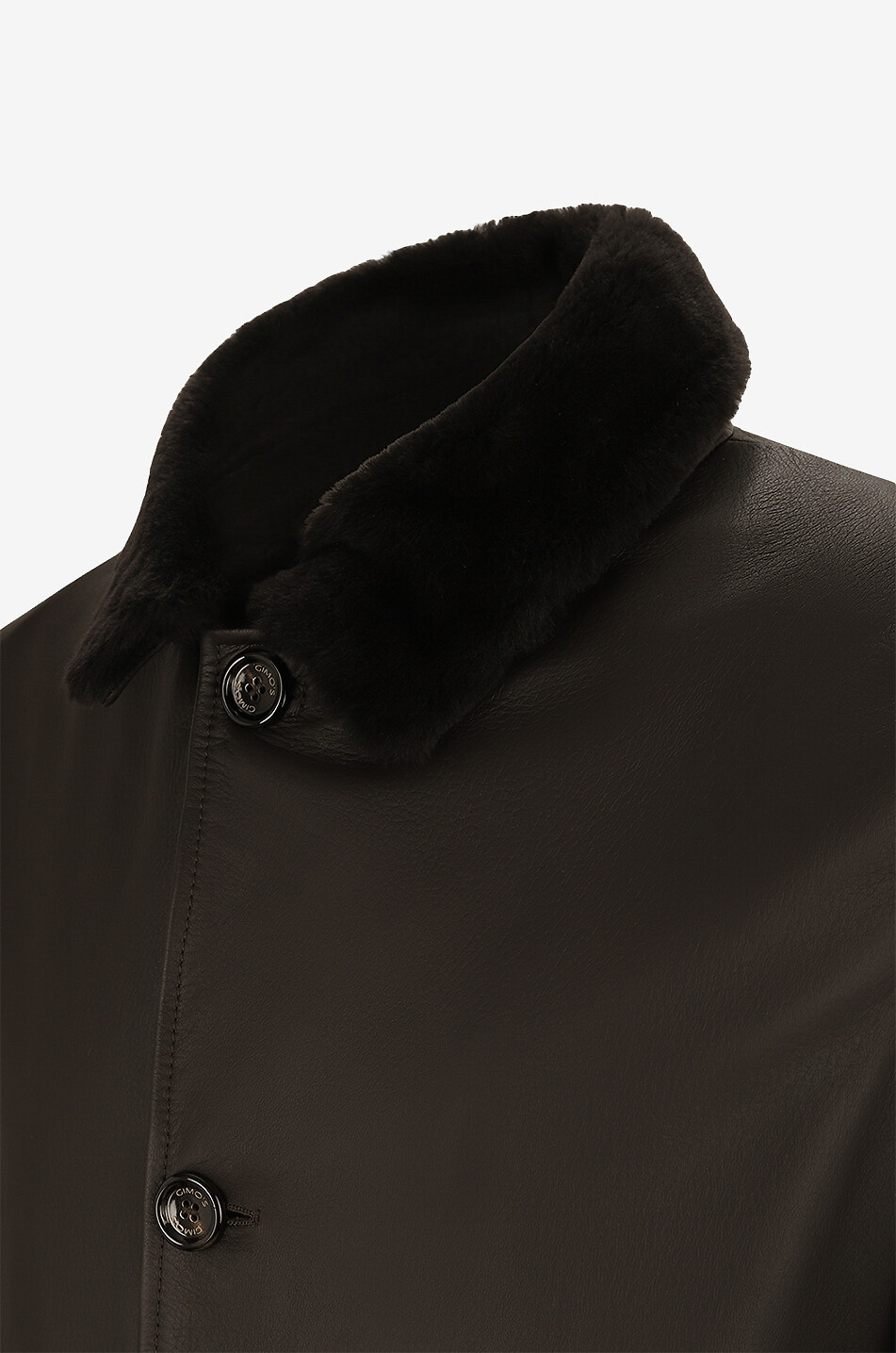 Manteau court en cuir
